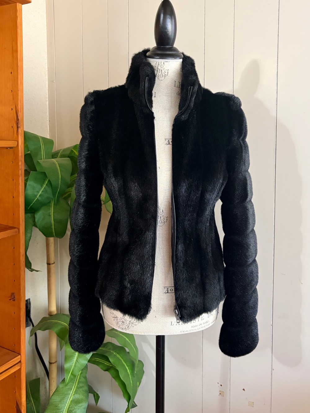 Velvet by Graham & Spencer Black Faux Fur Jacket Y2K Maximalist Size S - Picture 2 of 7
